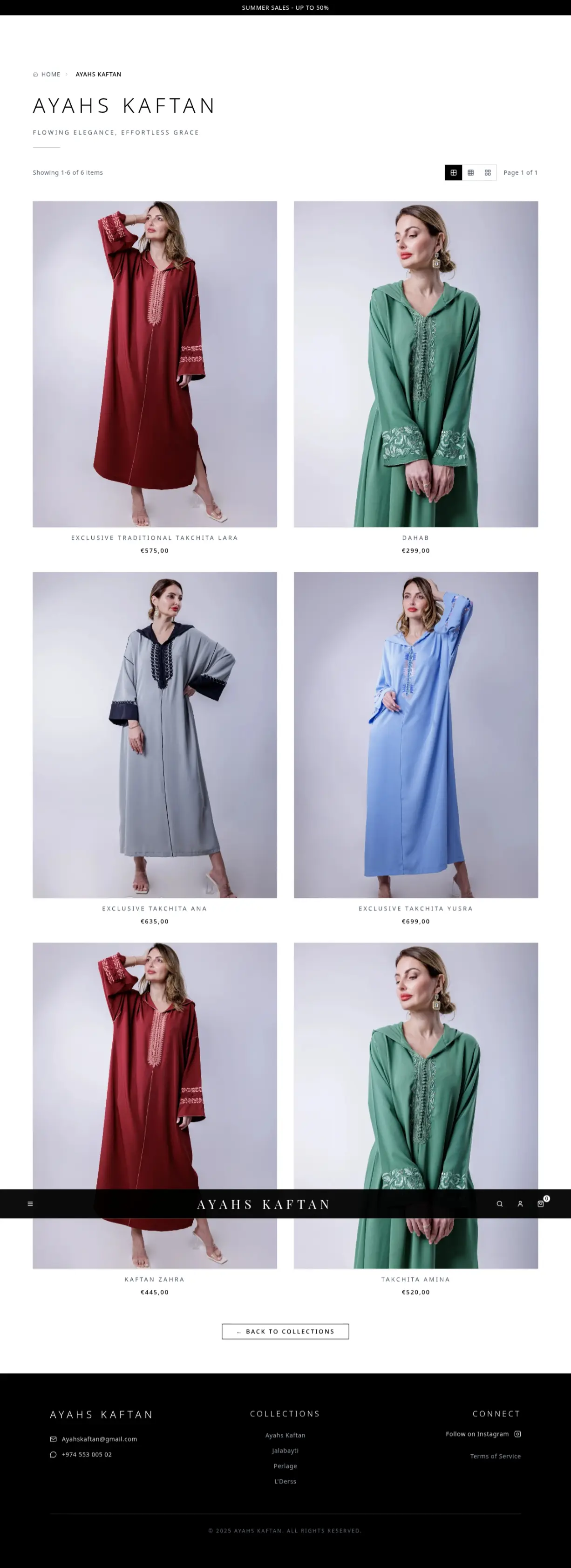 Product detail page